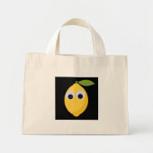 Citroen Karakter, zoet fruit met googly ogen Mini Tote Bag (Voorkant)