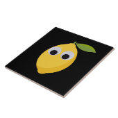 Citroen Karakter, zoet fruit met googly ogen Tegeltje (Zijkant)