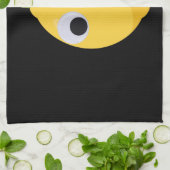 Citroen Karakter, zoet fruit met googly ogen Theedoek (Gevouwen)