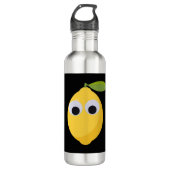 Citroen Karakter, zoet fruit met googly ogen Waterfles (Voorkant)
