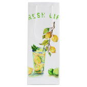 Citroen Koeldrank Feest Wijn Cadeautas - Aangepast (Voorkant)