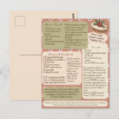 Citroen Kokosnoot Custard Pie Recept Briefkaart (Voorkant / Achterkant)