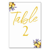 Citroen Lavendel Tafel Kaart (Achterkant)