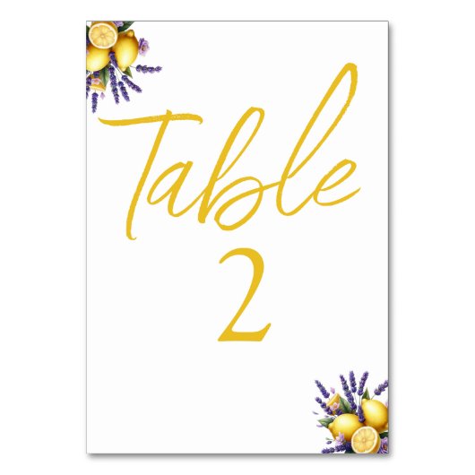 Citroen Lavendel Tafel Kaart (Voorkant)