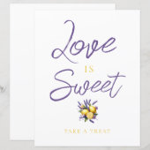 Citroen Lavendel Vrijgezellenfeest Treats Teken (Voorkant / Achterkant)