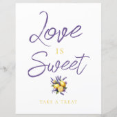 Citroen Lavendel Vrijgezellenfeest Treats Teken (Voorkant)