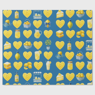 Citroen Liefde Patroon Cadeaupapier