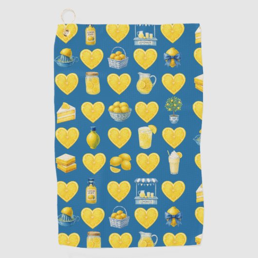 Citroen Liefde Patroon Golfhanddoek (Voorkant)