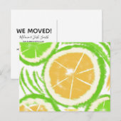 Citroen Lime Schijf Abstract Tie Dye Briefkaart (Voorkant / Achterkant)