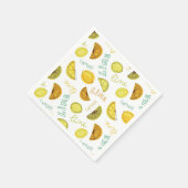 Citroen & Limoen Citrusfruit Patroon Servet (Hoek)
