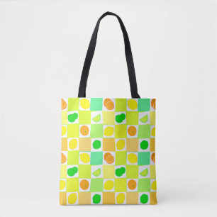 Citroen, Limoen en Sinaasappel Citroen Vruchten Sc Tote Bag