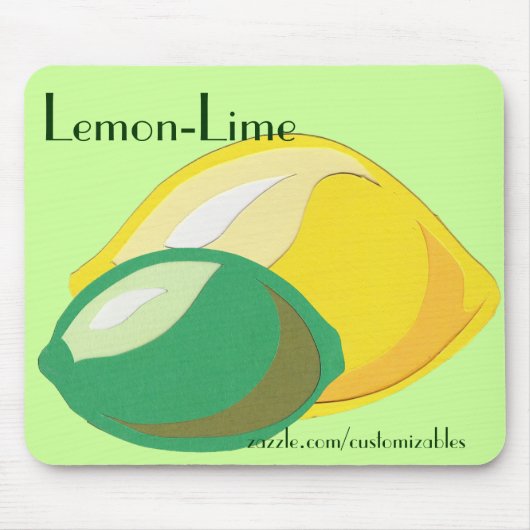 citroen-Limoen mousepad Muismat (Voorkant)