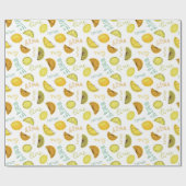 Citroen & Limoen Pittig Fruit Patroon Cadeaupapier (Vlak)
