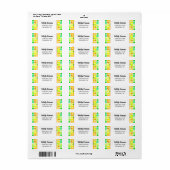 Citroen, Limoen Sinaasappel Citrus Vrucht Patroon Etiket (Full Sheet)