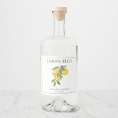 Citroen Limoncello Dankjewel Trouwgeschenk Likeurfles Etiket (Voorkant)