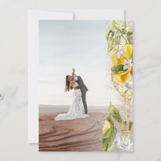 Citroen Limoncello Foto Italië Bestemming Bruiloft Kaart (Achterkant)