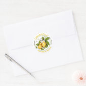 Citroen Limoncello Fruit Botanical Ronde Sticker (Envelop)