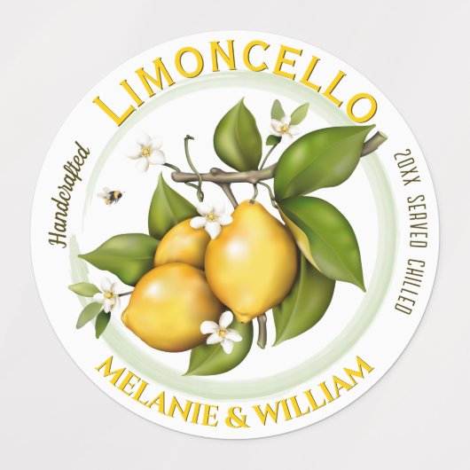 Citroen Limoncello Fruit Gift Labels (Design 2)