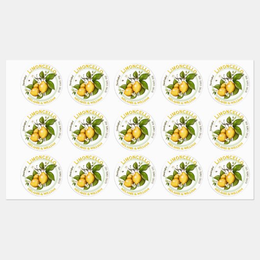 Citroen Limoncello Fruit Gift Labels (Vel)