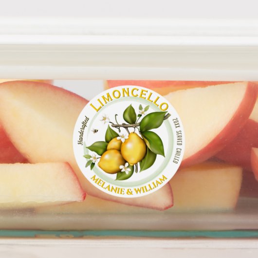 Citroen Limoncello Fruit Gift Labels (Aangebracht)