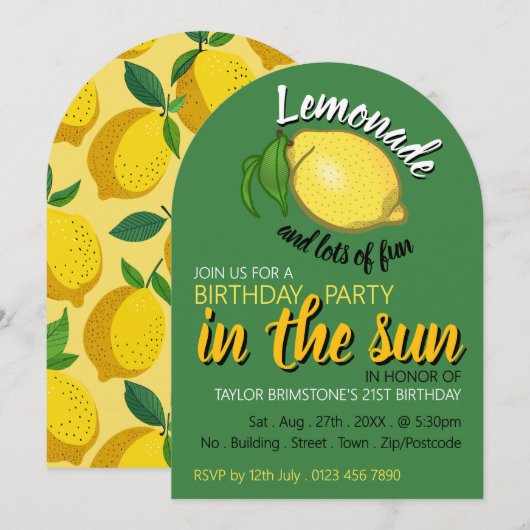 Citroen Logo, limonade en veel leuke verjaardag Kaart (Voorkant / Achterkant)