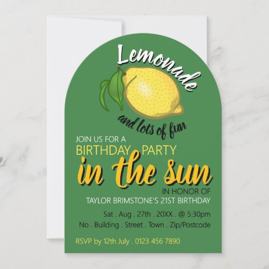 Citroen Logo, limonade en veel leuke verjaardag Kaart (Voorkant)