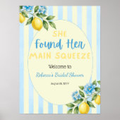 Citroen Main Squeeze Bruiloft Welkom Poster (Voorkant)
