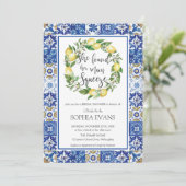 Citroen Main Squeeze Mediterraan Vrijgezellenfeest Kaart (Staand voorkant)