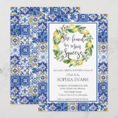 Citroen Main Squeeze Mediterraan Vrijgezellenfeest Kaart (Voorkant / Achterkant)