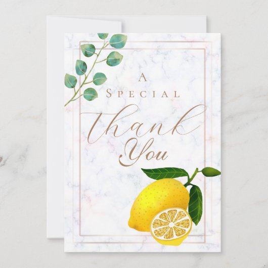 Citroen Marmer Dank u Bedankkaart (Voorkant)