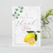 Citroen Marmer Dank u Bedankkaart (Staand voorkant)