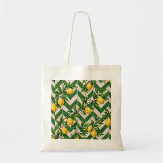Citroen Marokkaanse Tegel Tote Bag (Voorkant)