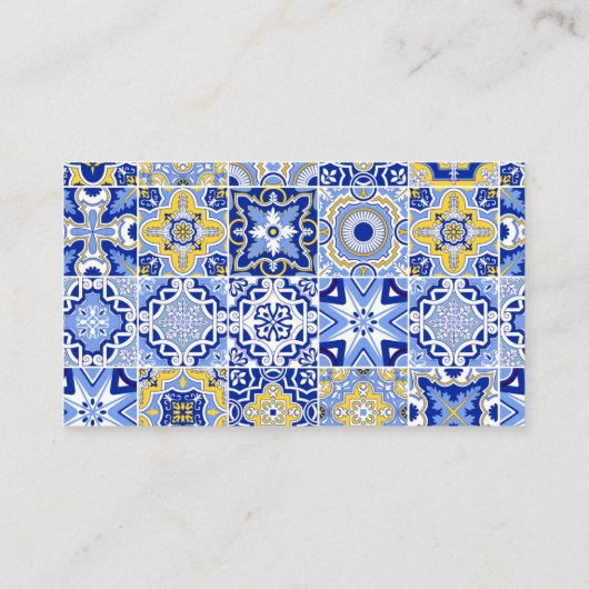 Citroen mediterraan Baby shower boeken voor Baby Informatiekaartje (Achterkant)