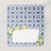 Citroen Mediterraan Blank Food Label of Plaatskaartje (Buitenkant ongevouwen)