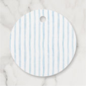 Citroen Mediterraan Blauwe Strik Bruidsdiner Bedankjes Labels (Achterkant)