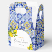 Citroen Mediterraan Boho Arch Baby shower Bedankdoosjes (Geopend)