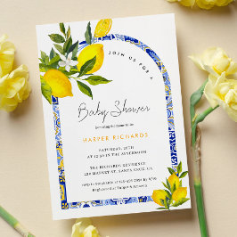 Citroen Mediterraan Boho Baby shower Invitation Kaart