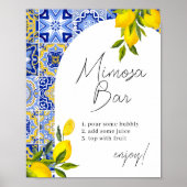 Citroen Mediterraan Boho Vrijgezellenfeest Mimosa  Poster (Voorkant)