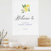 Citroen Mediterraan Bruiloftsfeest Welcome Poster (Keuken)