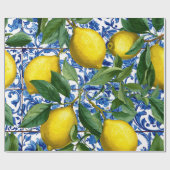 Citroen Mediterraan decoratief cadeaupapier (Vlak)