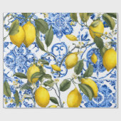 Citroen Mediterraan decoratief cadeaupapier (Vlak)