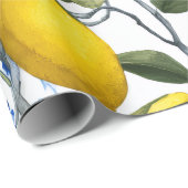 Citroen Mediterraan decoratief cadeaupapier (Rol Hoek)