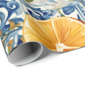 Citroen Mediterraan Decoratief Cadeaupapier (Rol Hoek)