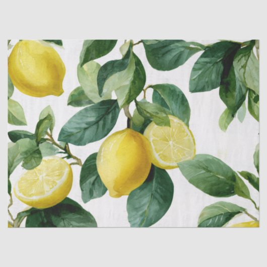 Citroen Mediterraan Decorative Tissue Wrap Papier (Voorkant)