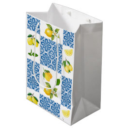 Citroen Mediterraan Frans landelijk tegelpatroon Medium Cadeauzakje