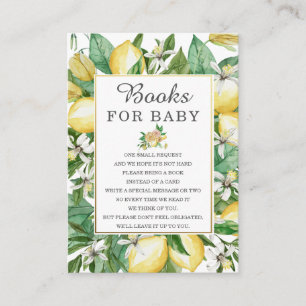 Citroen Mediterraan Groen Baby Breng een boek Informatiekaartje