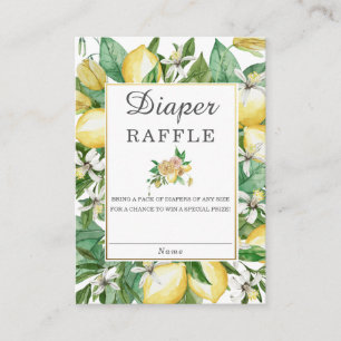 Citroen Mediterraan Groen Baby Luier Raffle Informatiekaartje