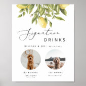 Citroen Mediterraan huisdier Bruiloft Handtekening Poster (Voorkant)