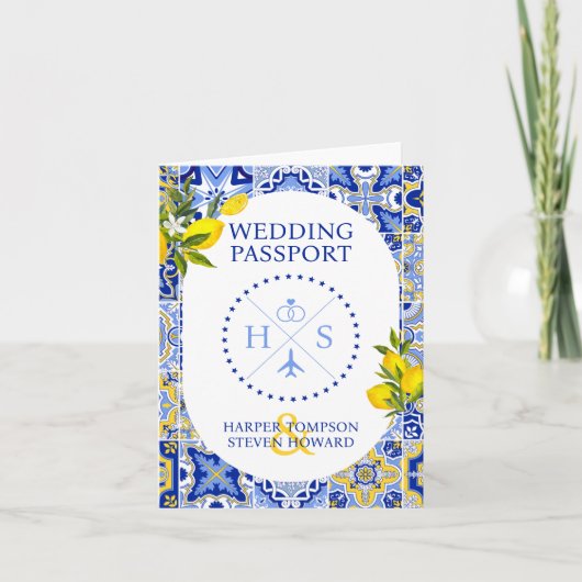 Citroen Mediterraan Huwelijkspaspoort Hoesje Gevou (Voorkant)