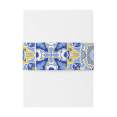 Citroen Mediterraan Huwelijksuitnodiging Buikband Uitnodigingen Wikkel (Achterkant Voorbeeld)